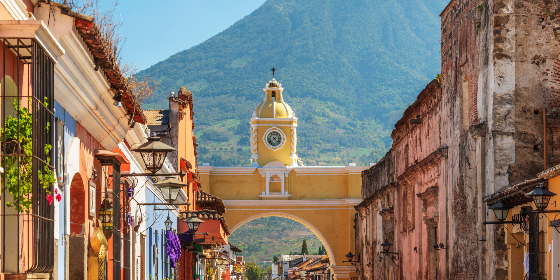 Antigua Guatemala is one of the most visited colonial cities in the world thanks to its wonderful landscapes, spectacular architecture and the warmth of its people. The churches are, without a doubt, great attractions.

The churches are considered historical monuments, their preservation since colonial times makes locals and tourists can appreciate its beauty and cultural value. In its blocks, [Antigua Guatemala](https://travelisimo.com/es/guatemala/blog/publicaciones/antigua-guatemala-destination-guide?country=GT) has many churches, these are the most beautiful:

## La Merced Church

![iglesia-la-merced-antigua-guatemala.png](https://cdn.travelisimo.com/iglesia_la_merced_antigua_guatemala_2bc0d926a1)

##### Credits: Photograph of La Merced Church, Antigua Guatemala

This is one of the most visited Catholic temples in the colonial city. Despite the earthquakes, the church building has prevailed, although its convent is in ruins. The baroque style is characteristic of this important building.

**Location**: 1 Calle Poniente and 6 Avenida Norte, Antigua Guatemala

---
## El Calvario Church

![iglesia-el-calvario-antigua.png](https://cdn.travelisimo.com/iglesia_el_calvario_antigua_381c148c5f)

##### Credits: El Calvario Church by Maynor Marino Mijangos

This catholic parish survived the earthquakes of Santa Marta in 1773. Baroque in style, it was founded on November 19, 1618 and is recognized for having been built by the saintly Brother Pedro de Betancourt.

**Location**: 5 Avenida Poniente, El Calvario Neighborhood, Antigua Guatemala.

---

## Capuchinas Church and Convent

![iglesia-capuchinas-antigua-guatemala.png](https://cdn.travelisimo.com/iglesia_capuchinas_antigua_guatemala_e243dd7089)

##### Credits: Capuchinas by Erickson Morán

Capuchinas is the perfect example of an 18th century convent in Guatemala. It was built by José de Porres, who is considered the most outstanding architect of the colonial city.

**Location**: 2 Avenida Norte and 2 Calle Oriente, Antigua Guatemala

---
## San Pedro Apostle Church

![iglesia-san-pedro-apostol-antigua-guatemala.png](https://cdn.travelisimo.com/iglesia_san_pedro_apostol_antigua_guatemala_d3906ac3c4)

##### Credits: San Pedro Apóstol Church, Facebook

This church also corresponds to the baroque architectural style and its construction dates back to 1564, although it has suffered damage from earthquakes, the temple is currently preserved so that thousands of tourists can visit it.

**Location**: 3 Avenida Sur and 6 Calle Oriente, Antigua Guatemala

---
## San Francisco Church

![iglesia-san-francisco-antigua-guatemala.png](https://cdn.travelisimo.com/iglesia_san_francisco_antigua_guatemala_543301f06b)

##### Credits: San Francisco Church, Facebook

This baroque style church is one of the most visited thanks to the tomb inside. Brother Pedro was canonized in 2022 and his mortal remains were placed inside the temple of San Francisco.

**Location**: 7 Calle Oriente and Calle de los Pasos, Antigua Guatemala

In addition to these emblematic religious temples, Antigua Guatemala offers many others for local and foreign tourists to visit.  It is a journey through history that has survived over the years and offers a unique experience to those who take it.

If you are planning a trip to Antigua Guatemala, [Travelisimo](https://travelisimo.com/) has the best tours for you, from lodging to activities and transportation, don't miss the experience of exploring the colonial city!

