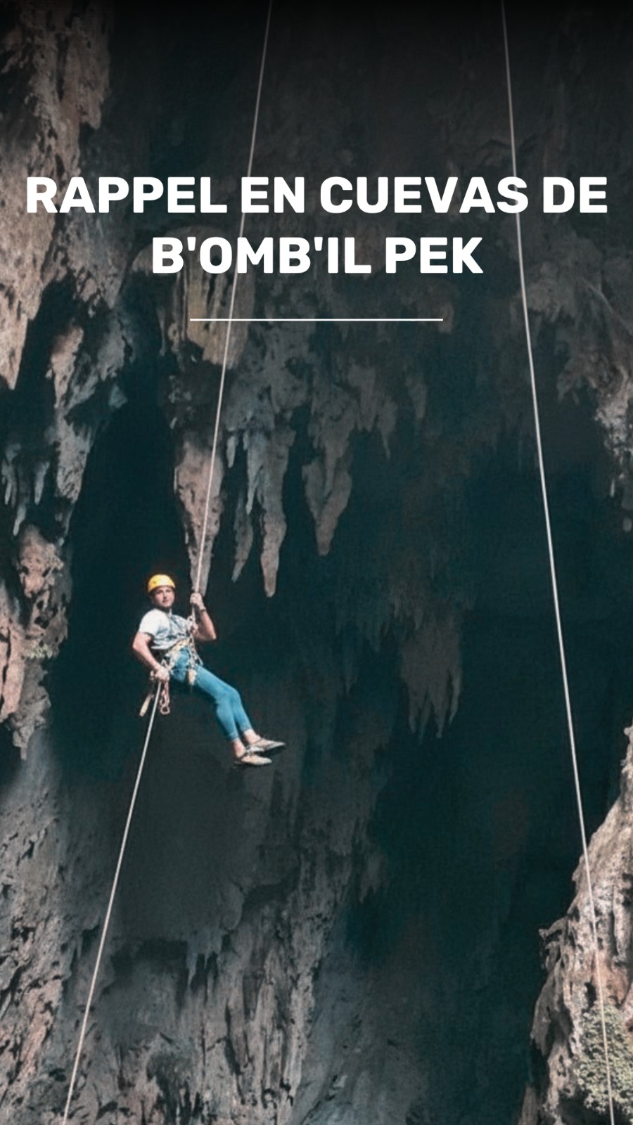 Rappel en las Cuevas de B'omb'il Pek video