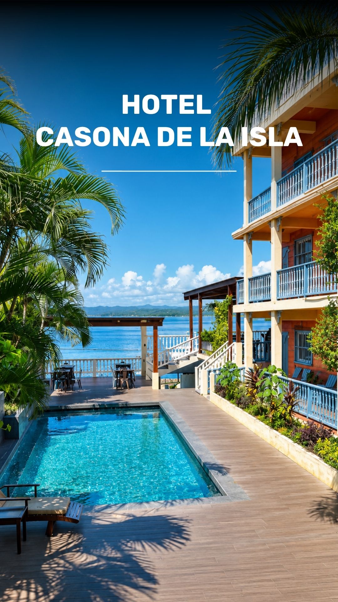 Hotel with a Caribbean and tropical style on the Island of Flores video