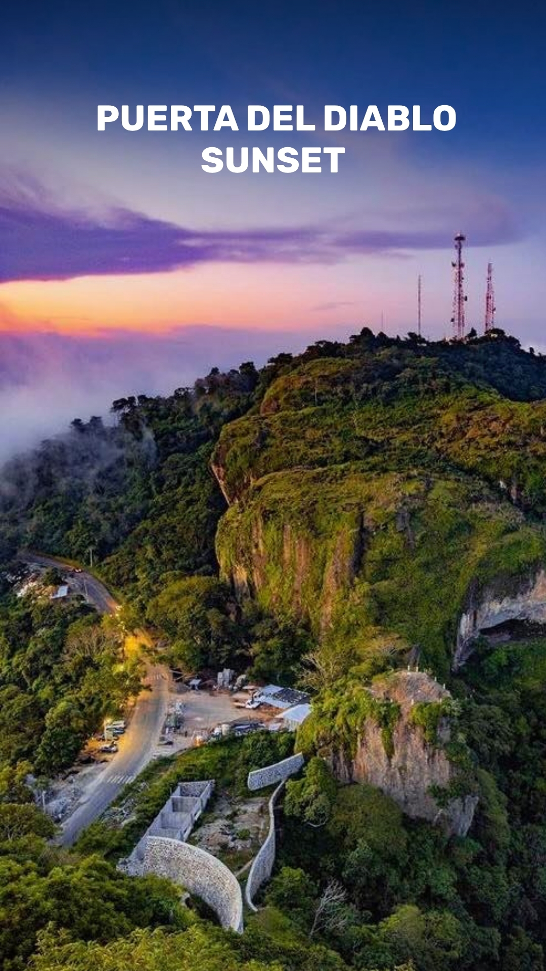 Magical sunset at Puerta del Diablo, El Salvador video