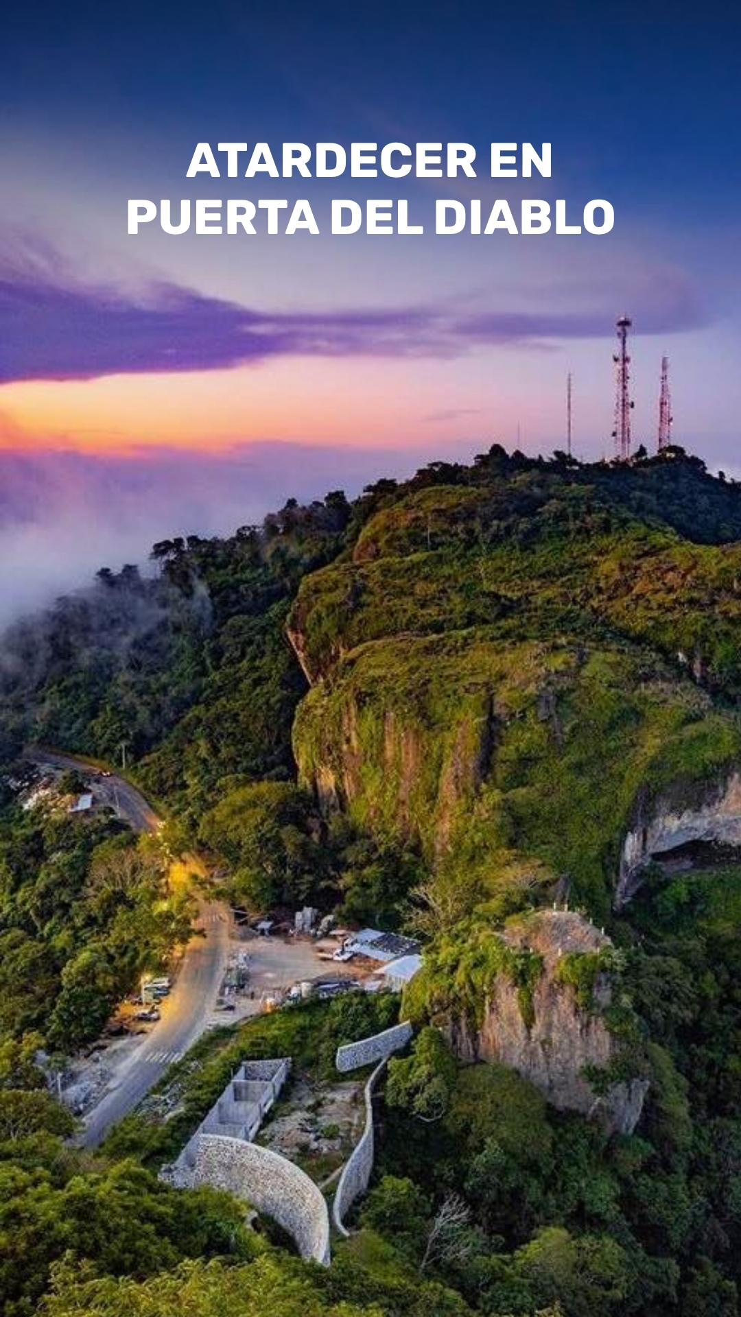 Atardecer mágico en Puerta del Diablo, El Salvador video