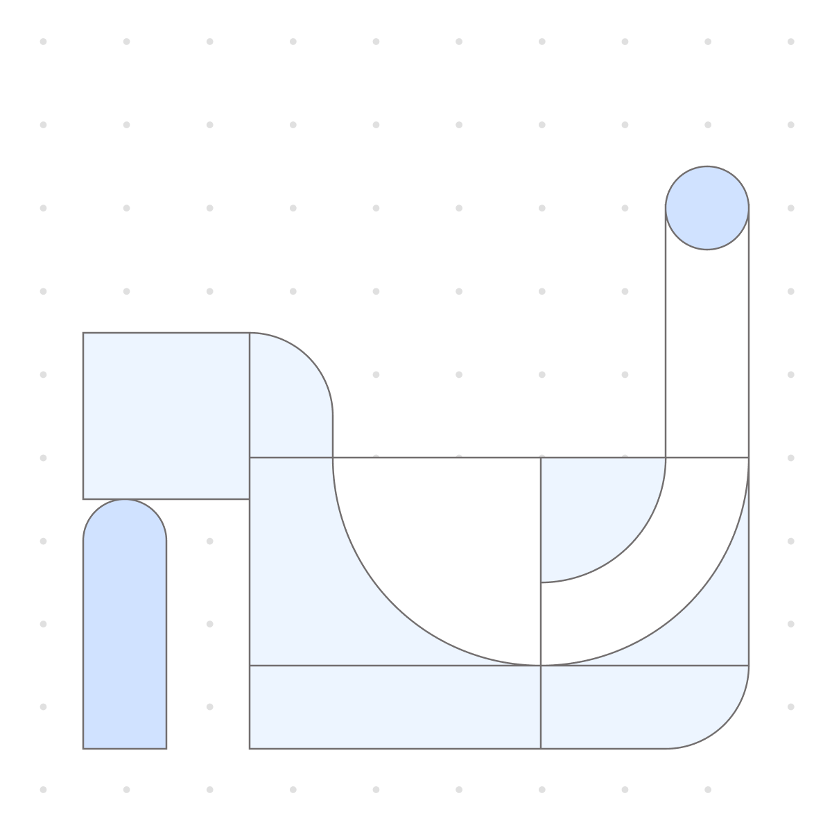 Abstract illustration of building experiences.