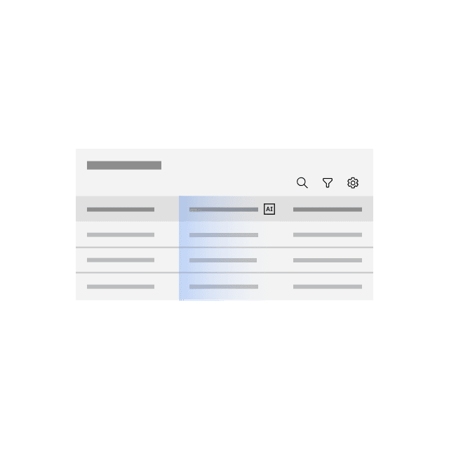 AI data table