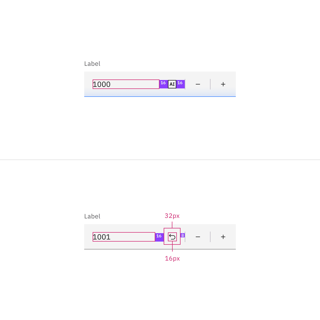 Number input style default AI presence