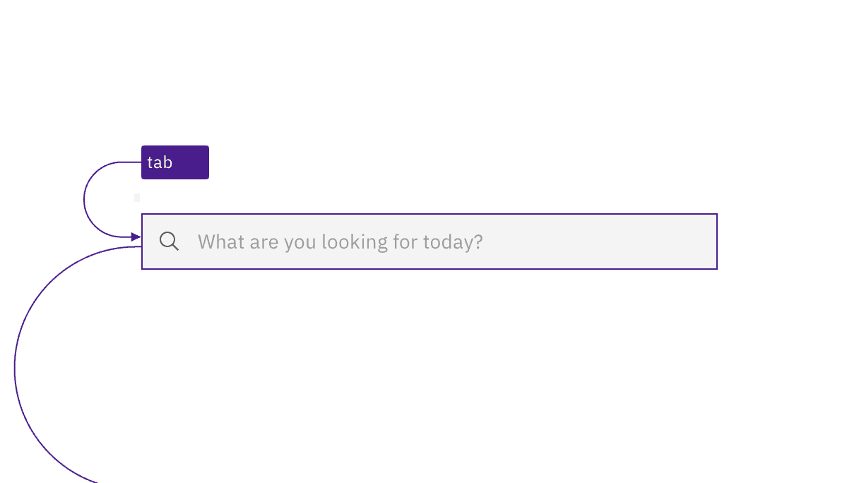 The search input is in the tab order just like any other input.
