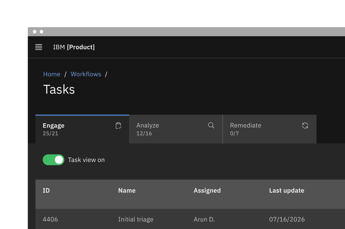 Example of contained tabs with a secondary label and icon.