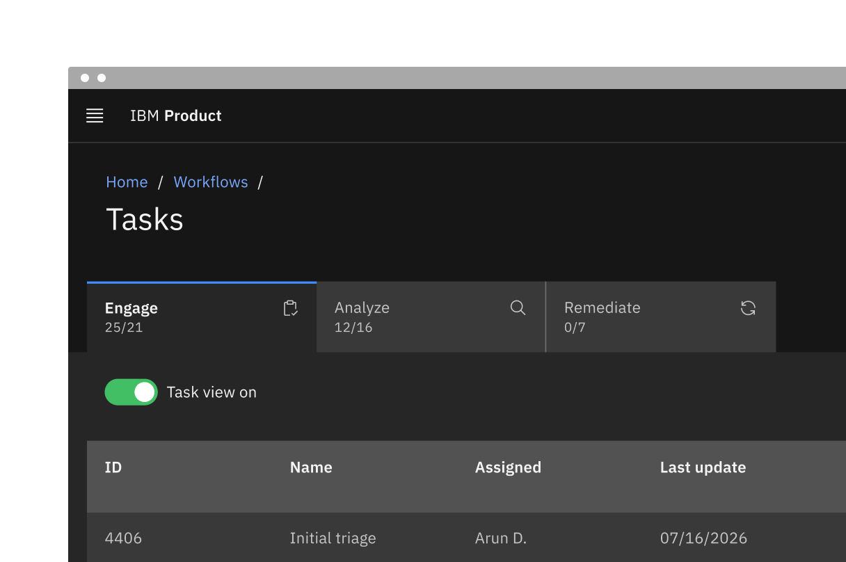 Example of contained tabs with a secondary label and icon.