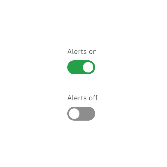 Do not change the label text as a way of indicating the toggle's on/off state