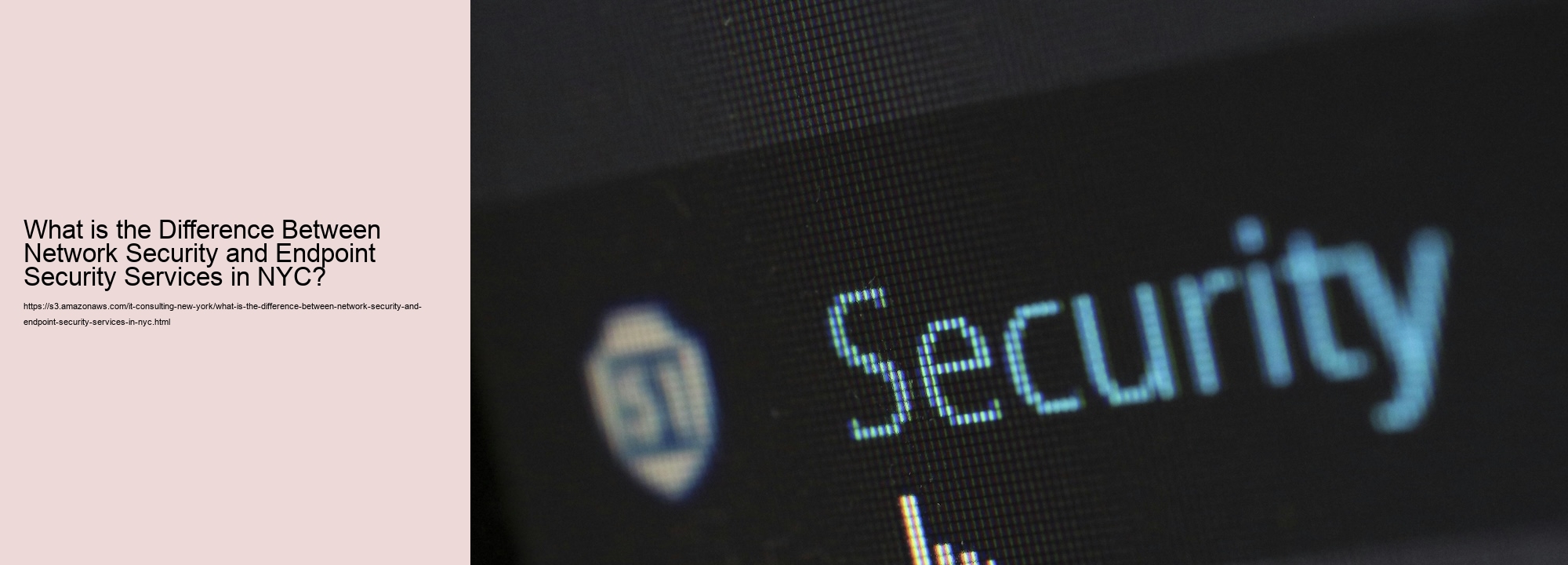 What is the Difference Between Network Security and Endpoint Security Services in NYC?