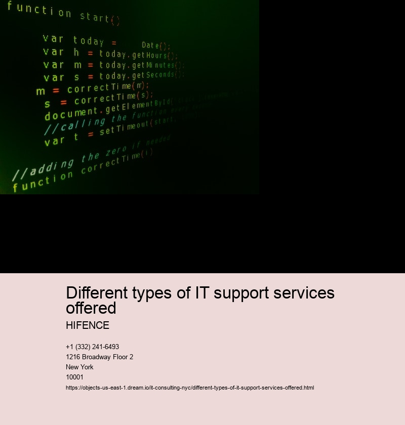 Different types of IT support services offered 