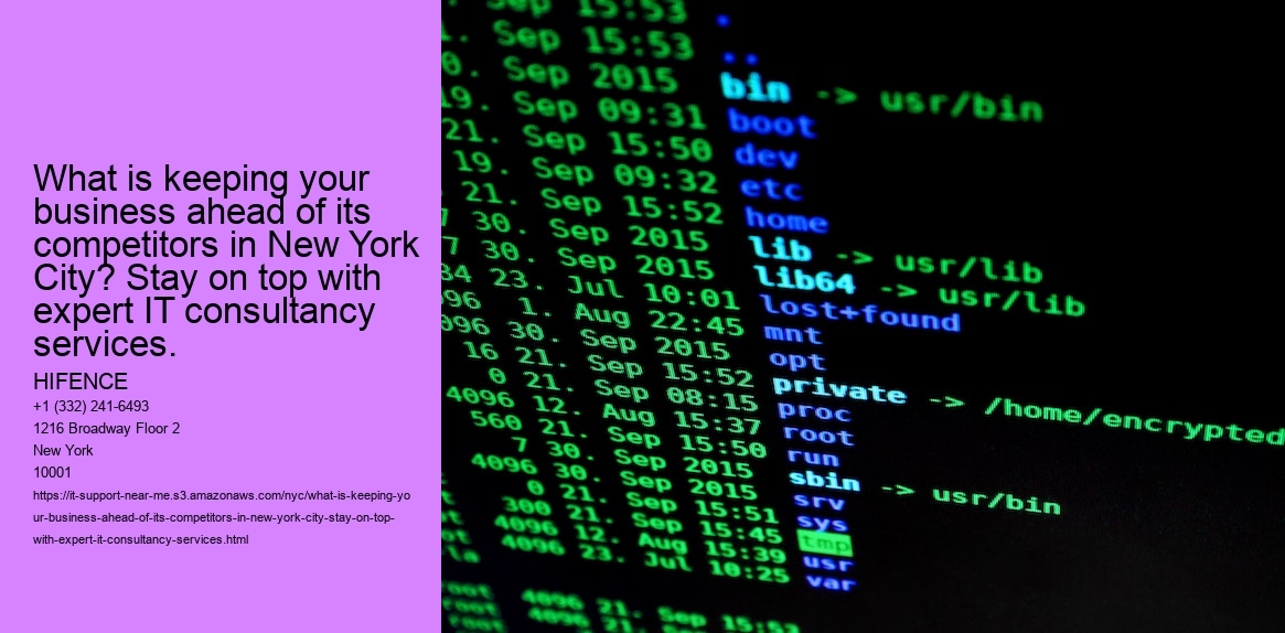 What is keeping your business ahead of its competitors in New York City? Stay on top with expert IT consultancy services.