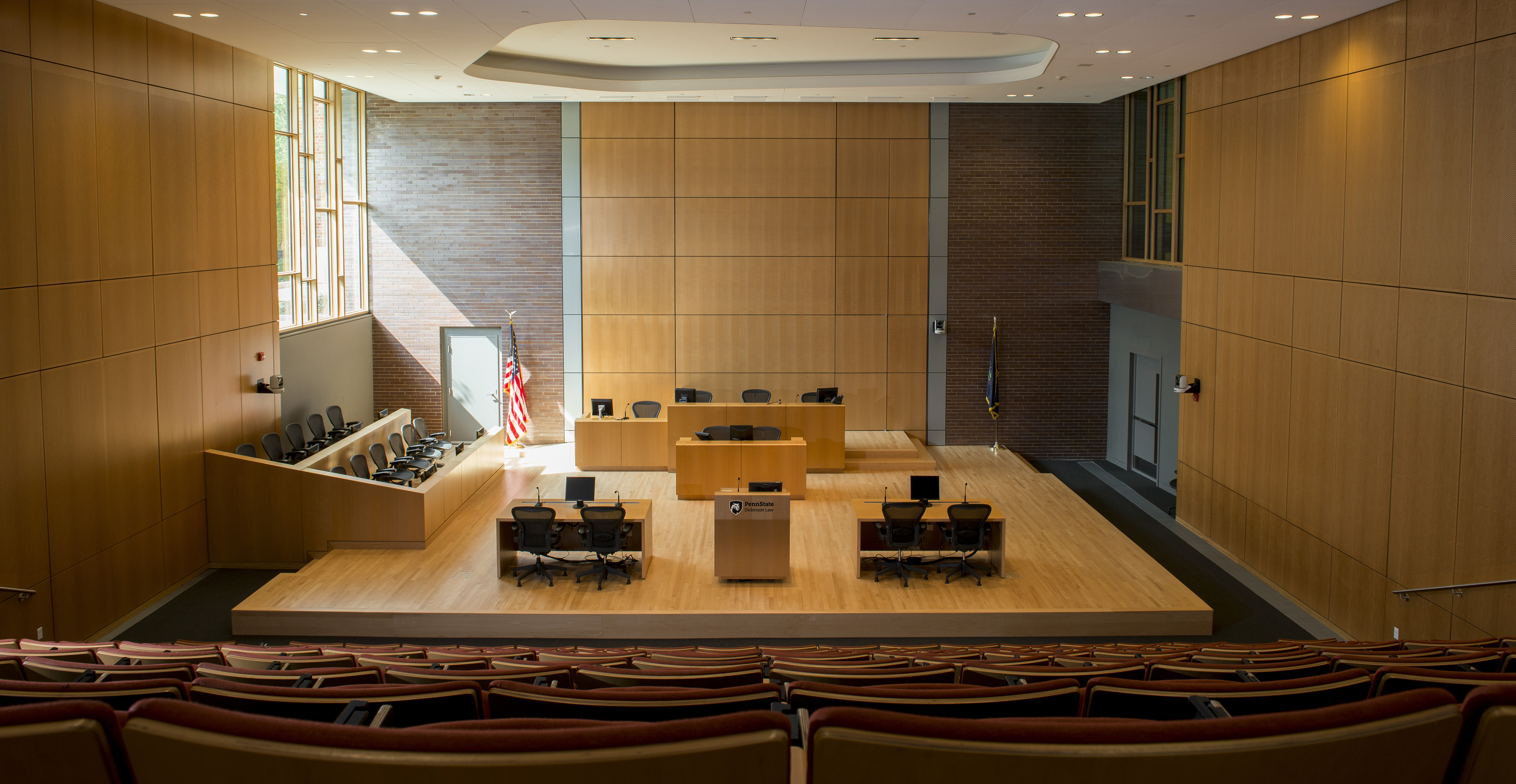 apfelbaum family courtroom and auditorium