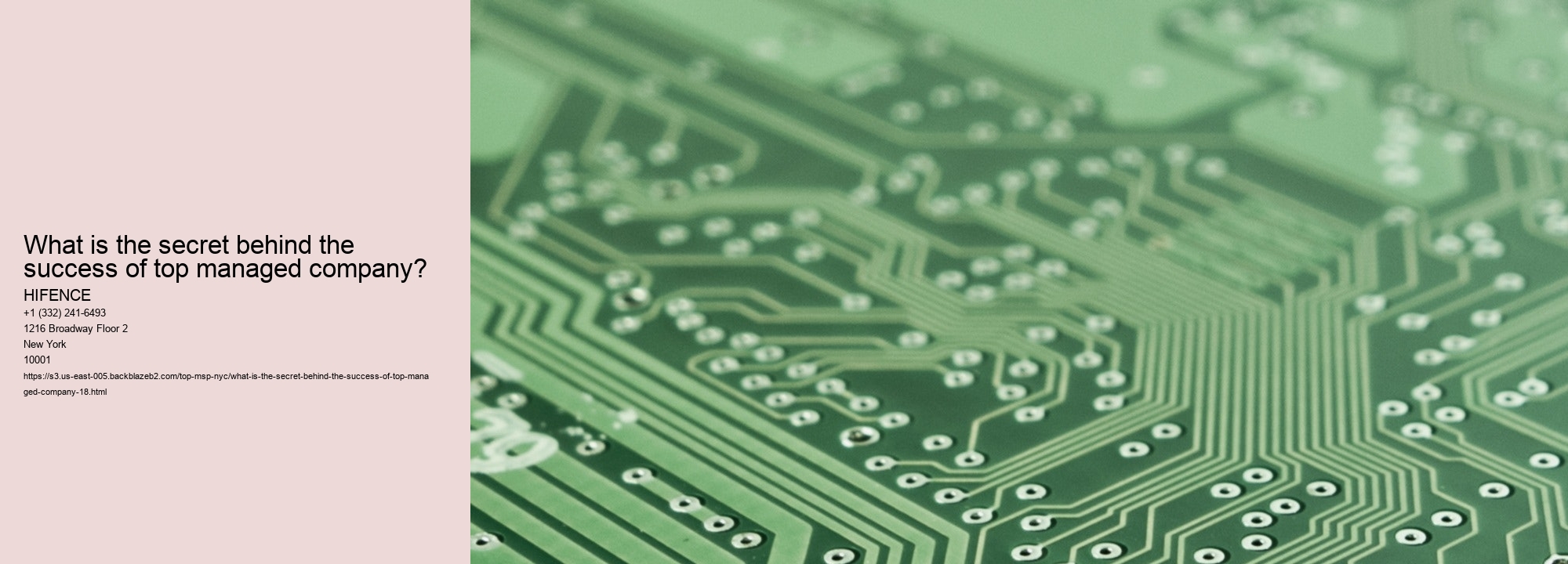 What is the secret behind the success of top managed company?